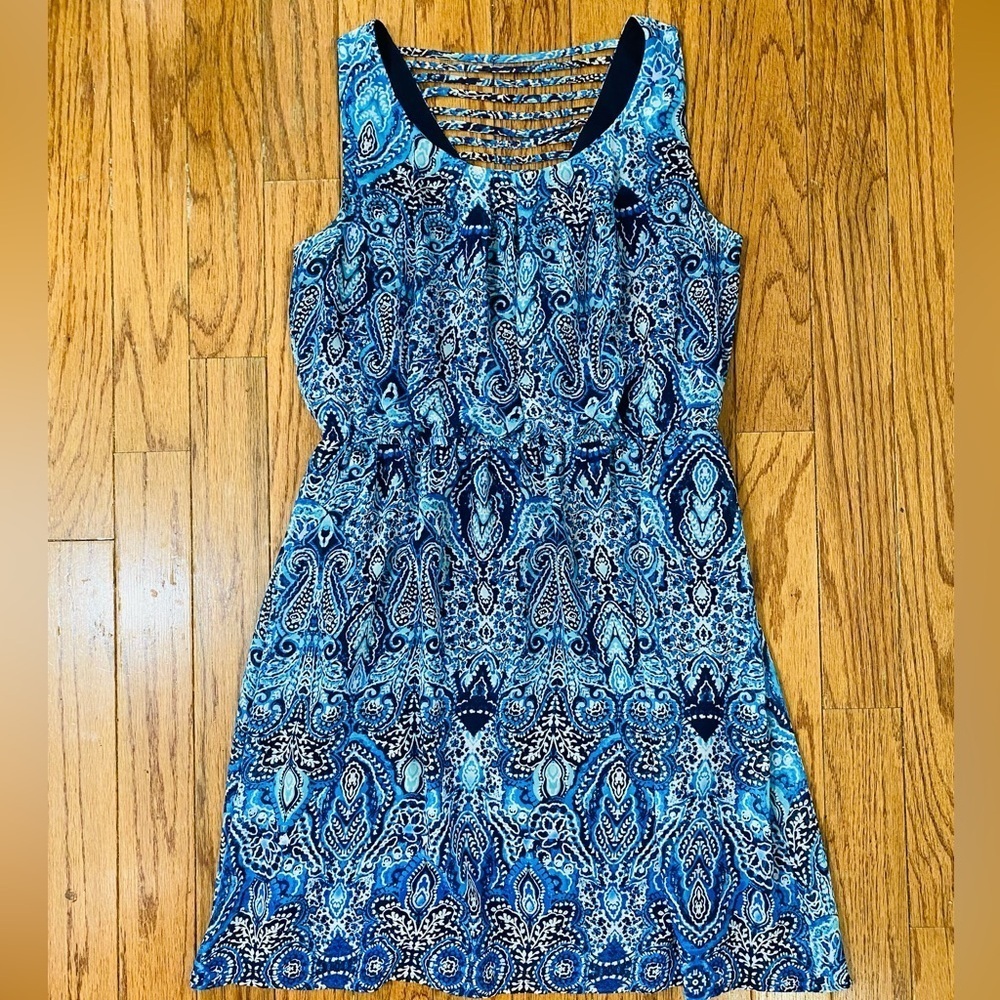 ALYX Blue and White Sleeveless Sundress for Casual Occasions size 12